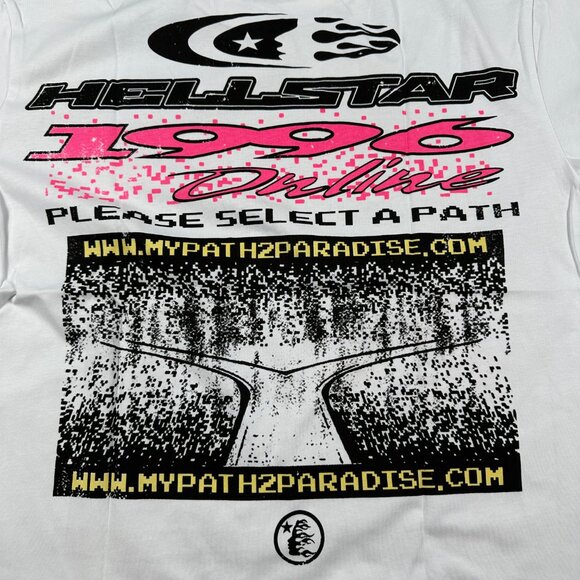 Hellstar Pixel Blue Red Path To Paradise T-Shirt Men’s Size Large - Picture 4 of 4